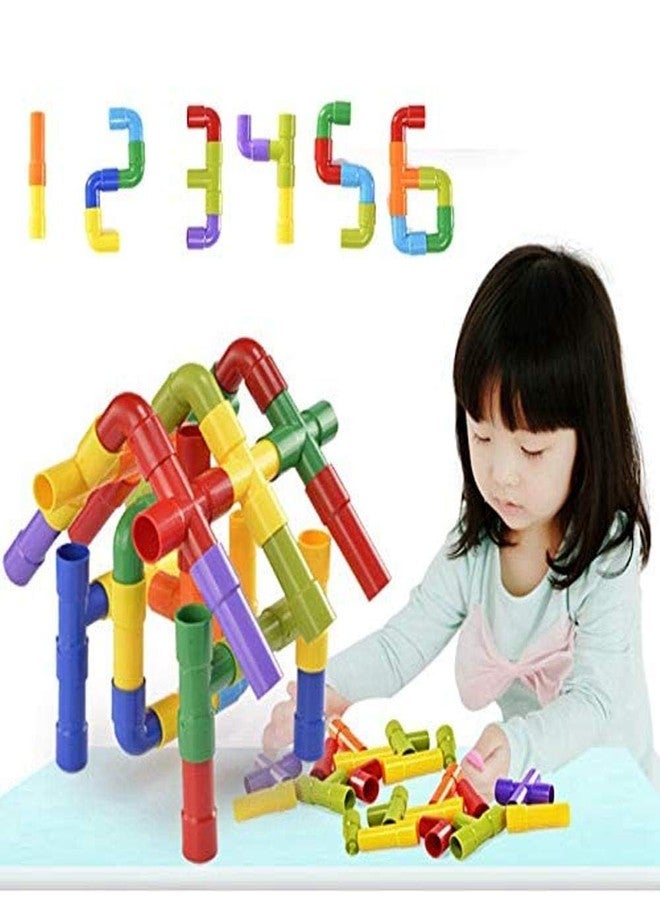 Funspark Educational Play and Learn Plastic Building Block Set Pipes Puzzle Set - Blocks for Kids (56 Pieces) - Blocks Game (Pipe Puzzle Building) Multi - Image 5